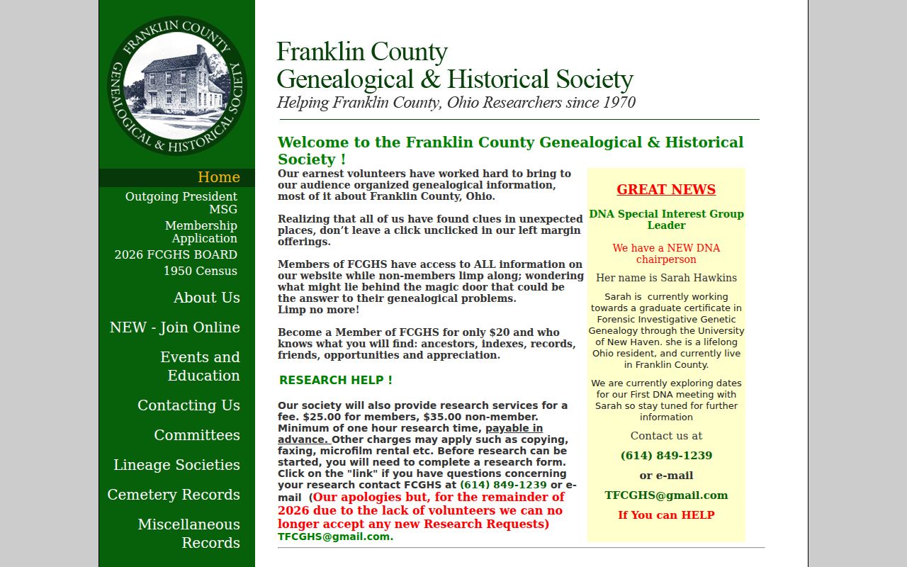 Mifflin Township city directory research companion at Franklin County Genealogical and Historical Society