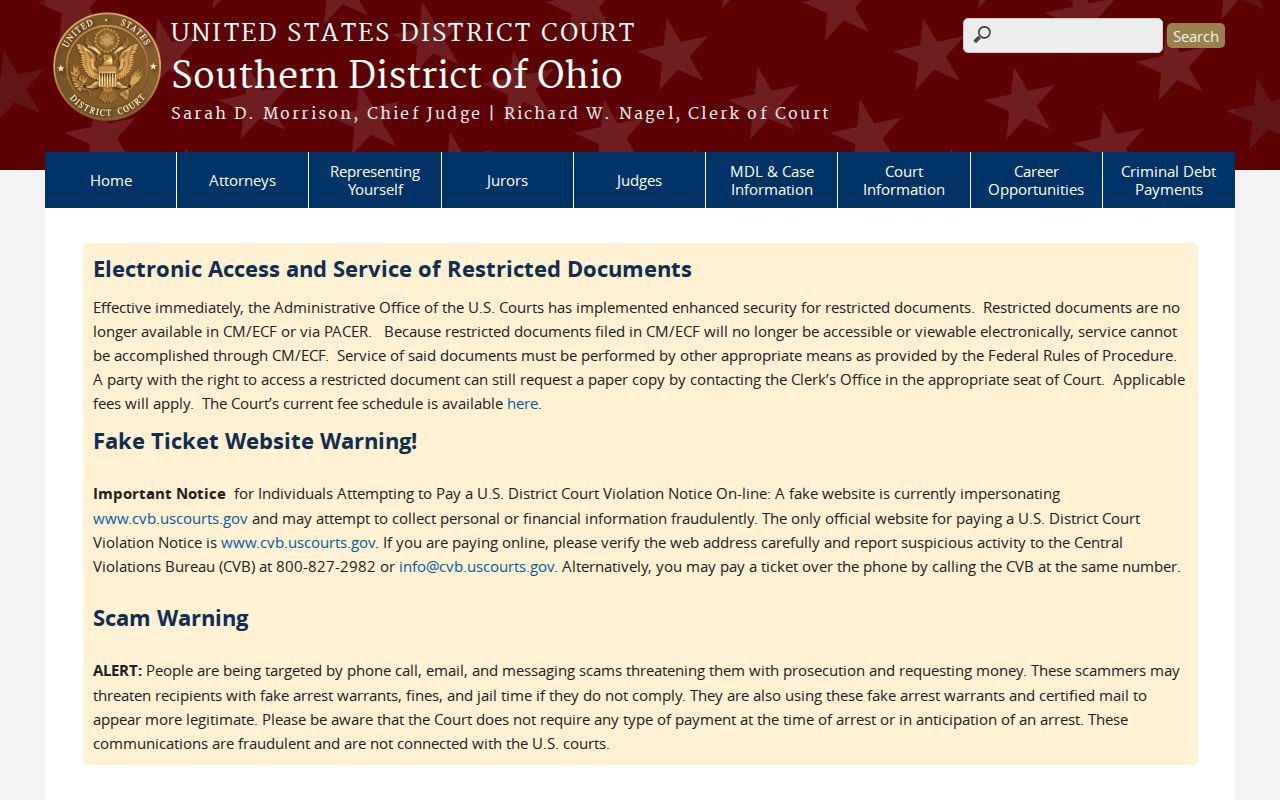 Mifflin Township previous residents research with separate Southern District of Ohio court records