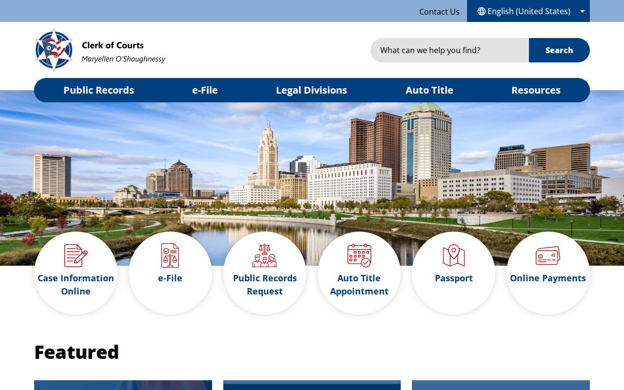 Mifflin Township resident lookup through the Franklin County Clerk of Courts